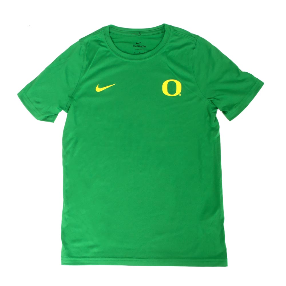 Classic Oregon O, Nike, Green, Crew Neck, Polyester, Kids, Youth, Legend, T-Shirt, 954262